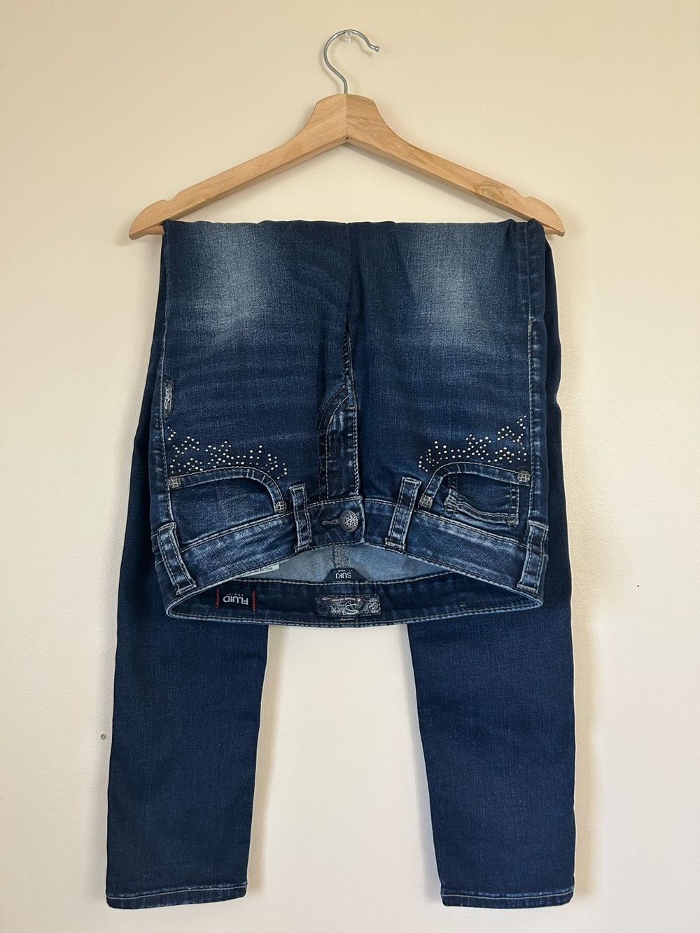 Silver Jeans Co. Suki Mid Super Skinny Embellished Jeans W29 L31